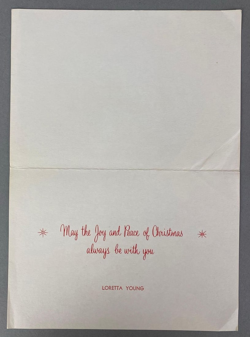 Actress Loretta Young Christmas Card (1 of 4)