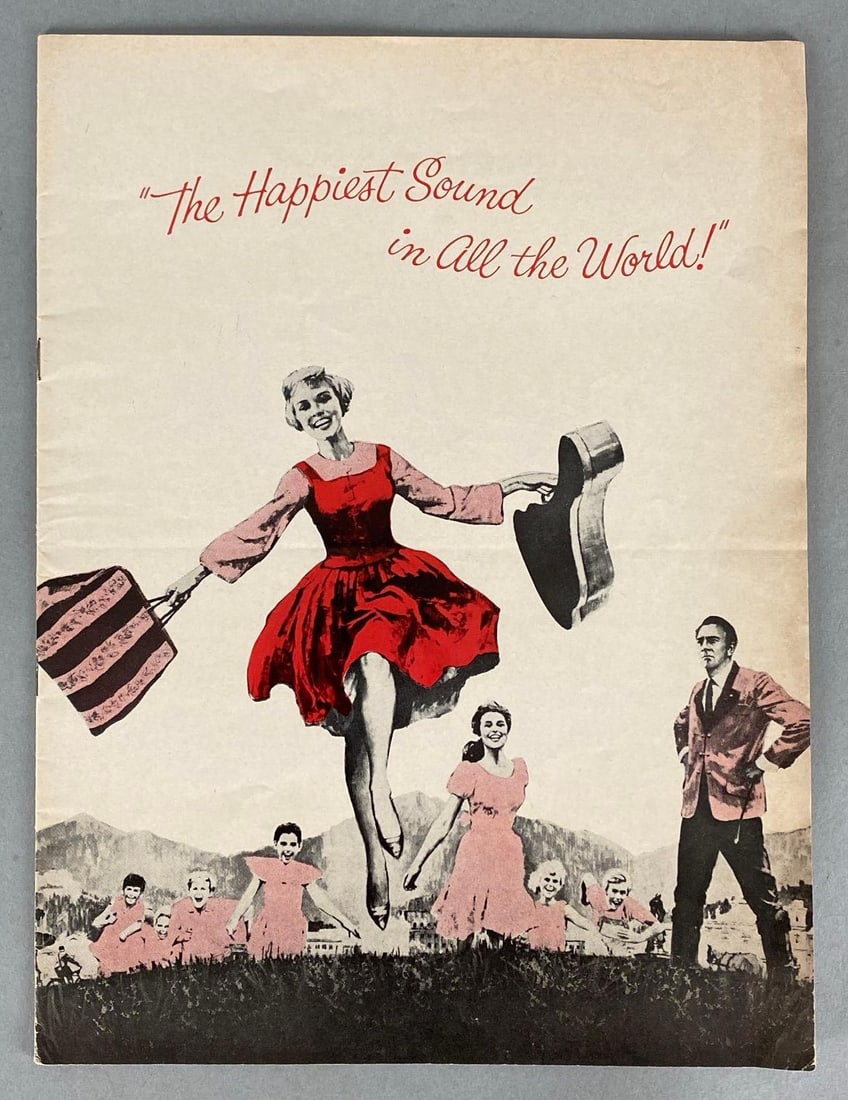 1965 The Sound of Music Fox Wilshire Theatre Movie Program: 20th Century Fox, Beverly Hills Theater, Measures 12 1/4 x 9 1/4 inches.