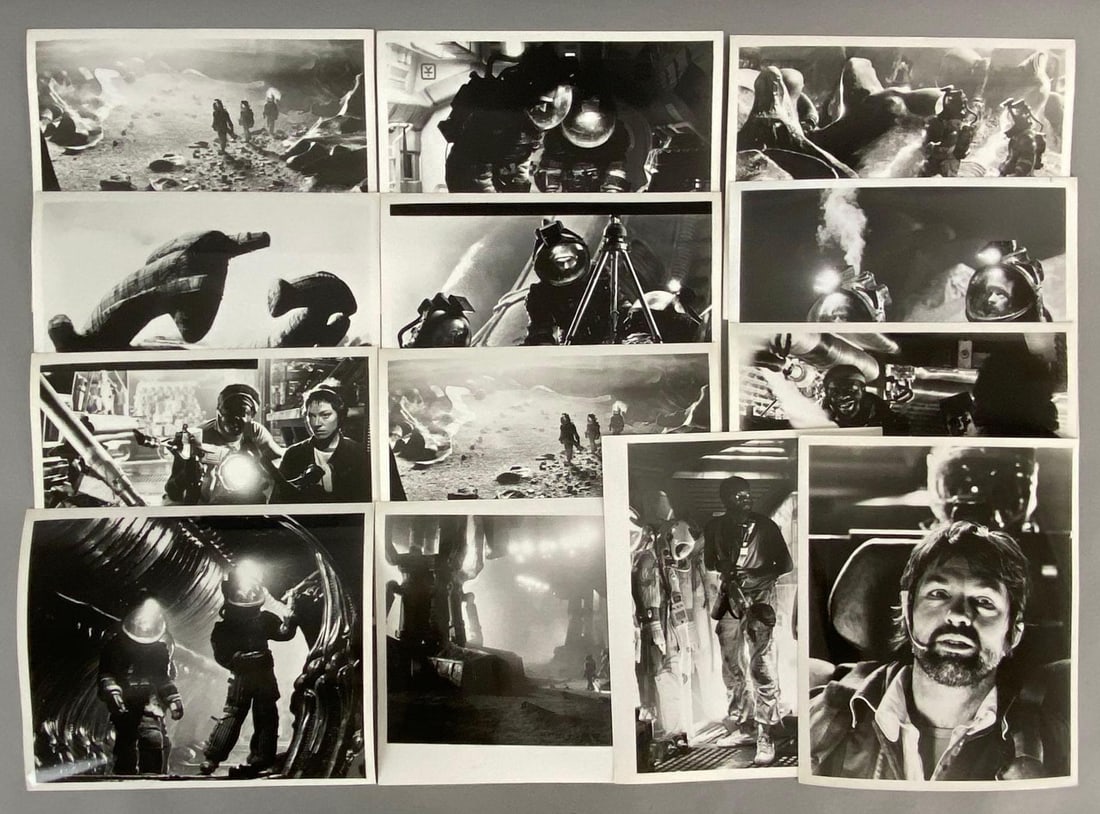 Group of 13 1979 Alien Stills: Starring Sigourney Weaver, Tom Skerritt, John Hurt, and Veronica Cartwright, All measure 8 x 10 inches.