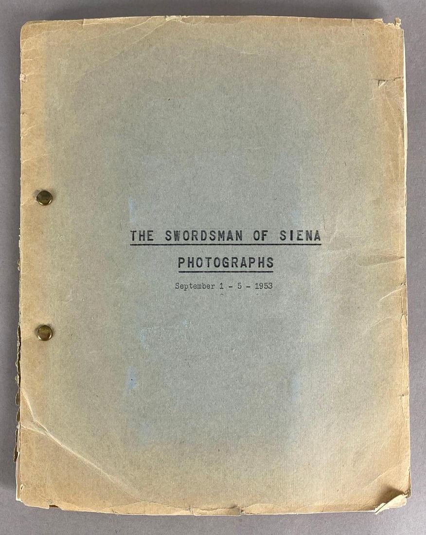 1953 The Swordsman of Siena Photograph Album: Swordsman of Siena (Italian: La congiura dei dieci; French: Le Mercenaire) is a 1962 French-Italian adventure film directed by Étienne Périer and Baccio Bandini and starring Stewart Granger, Sylva K