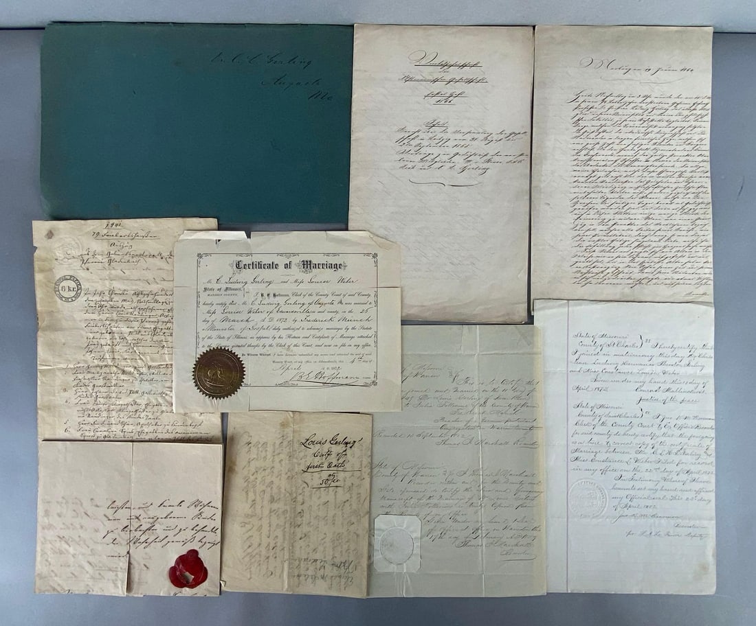 Group of 9 1800s Dr. Ludwig Gerling Ephemera and More (1 of 6)