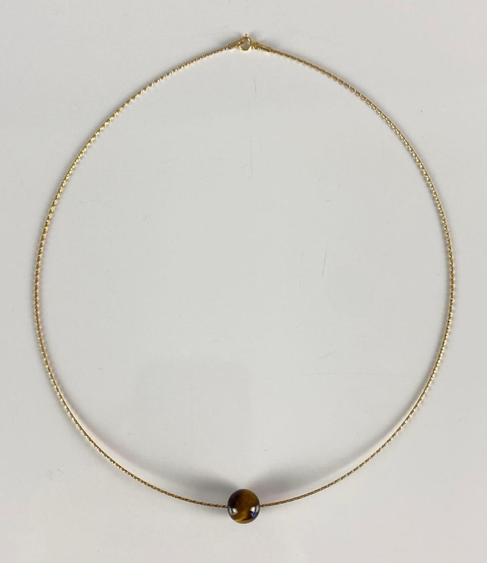 14K Gold Milor Tigers Eye Necklace (1 of 6)