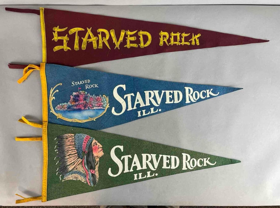 Group of 3 Starved Rock State Park Pennants (1 of 5)