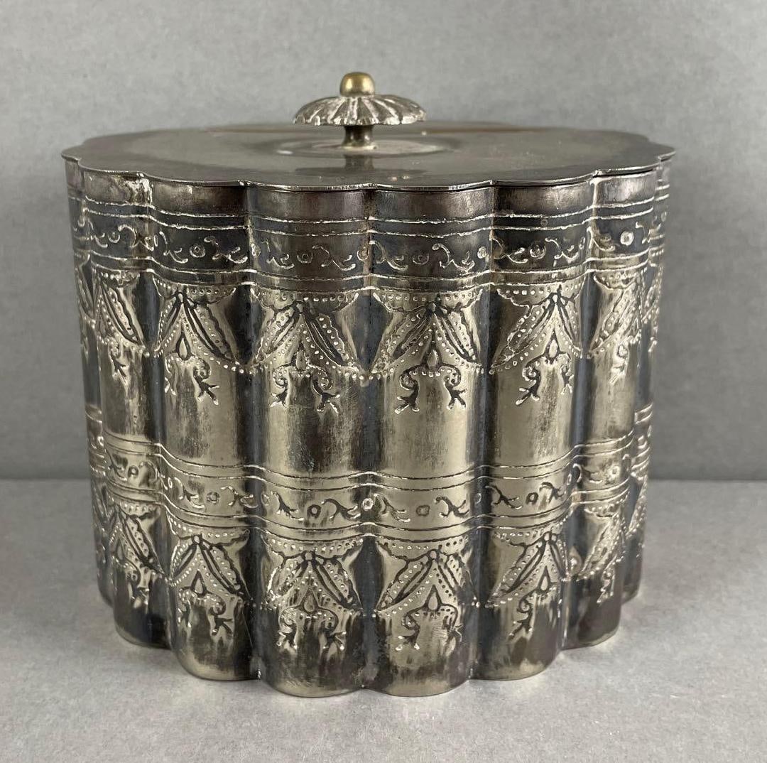 Antique Silver Plate Tea Caddy (1 of 6)