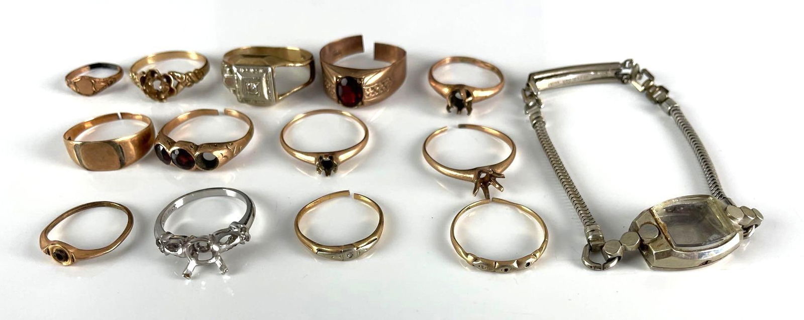 Group of 14 Scrap Gold and Gold Filled Jewelry (1 of 2)