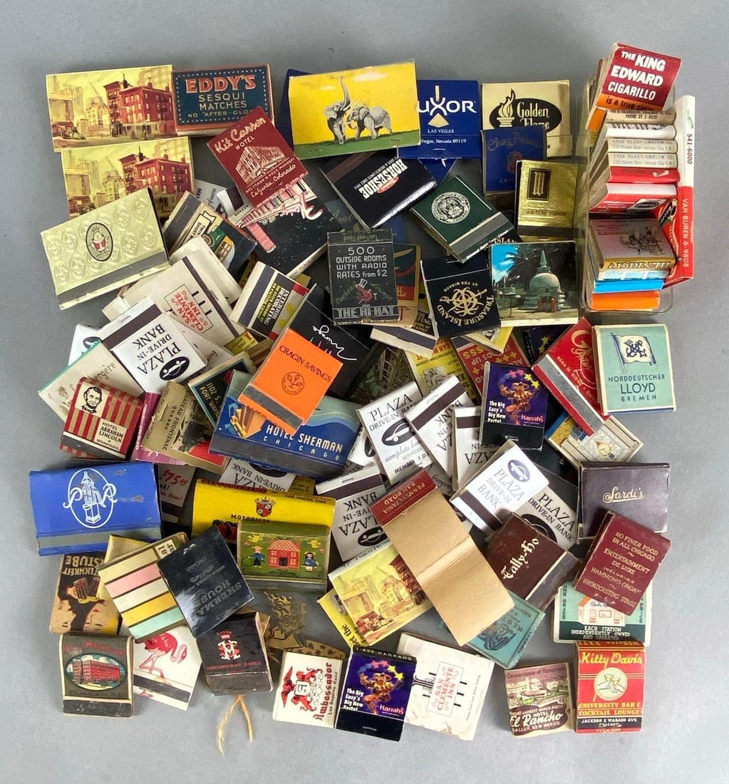 Group of 40+ Advertising Matchbooks: Includes Las Vegas, Chicago, Colorado, and more, Including hotels, restaurants, casinos, and more.