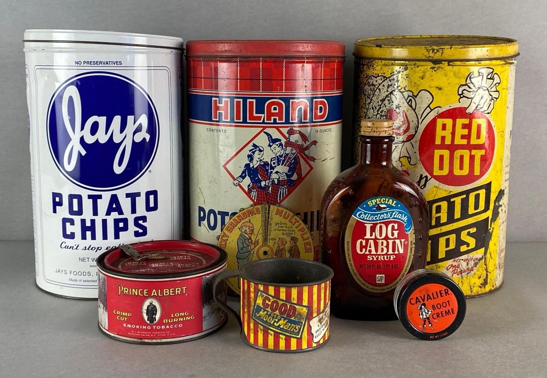 Group of 8 Advertising Tins and More (1 of 3)