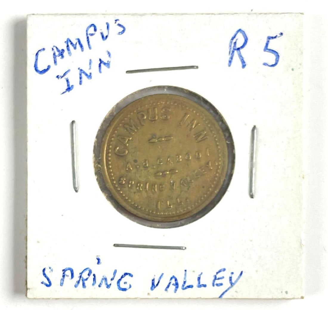 Spring Valley Campus Inn 10 cent. Store  Bar Token (1 of 2)
