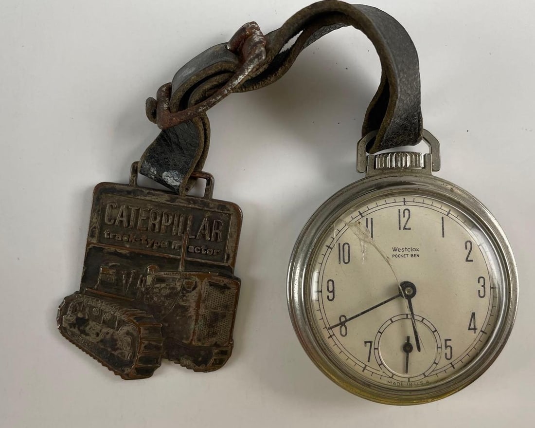 Westclox Pocket Ben Pocket Watch with Caterpillar Fob (1 of 5)