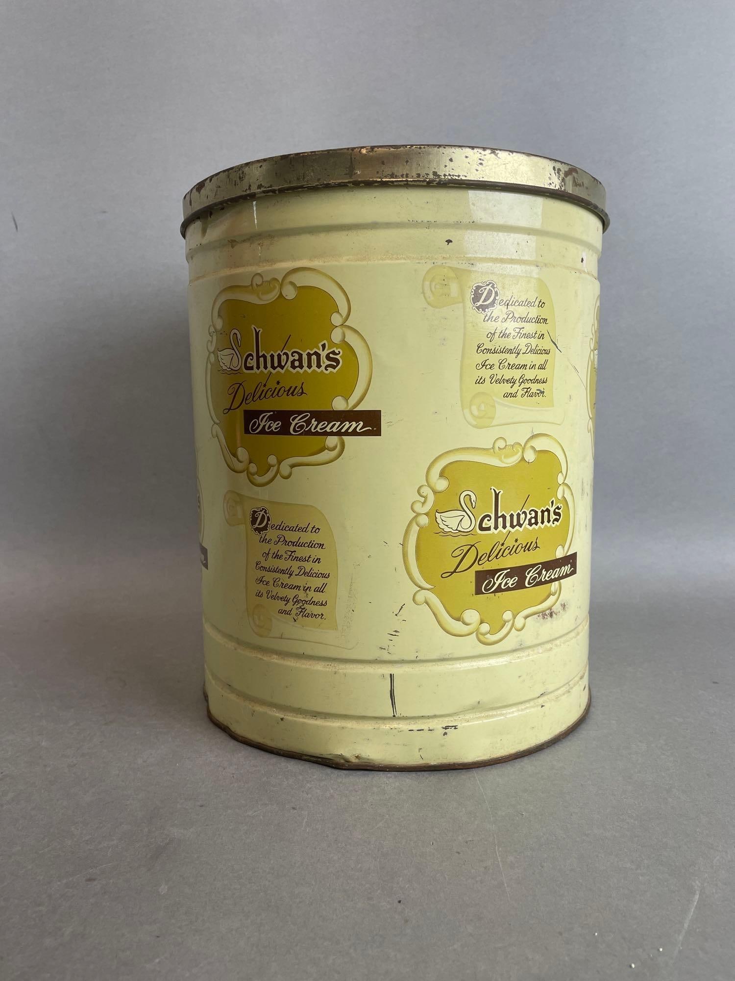 Schwans Delicious Ice Cream Tin Advertising Can (1 of 4)