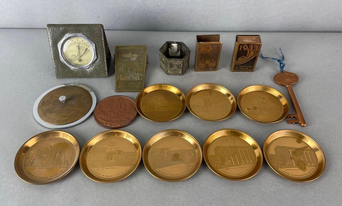 Group of 15+ Group of 2 - 1933-34 Chicago Worlds Fair Items (1 of 3)