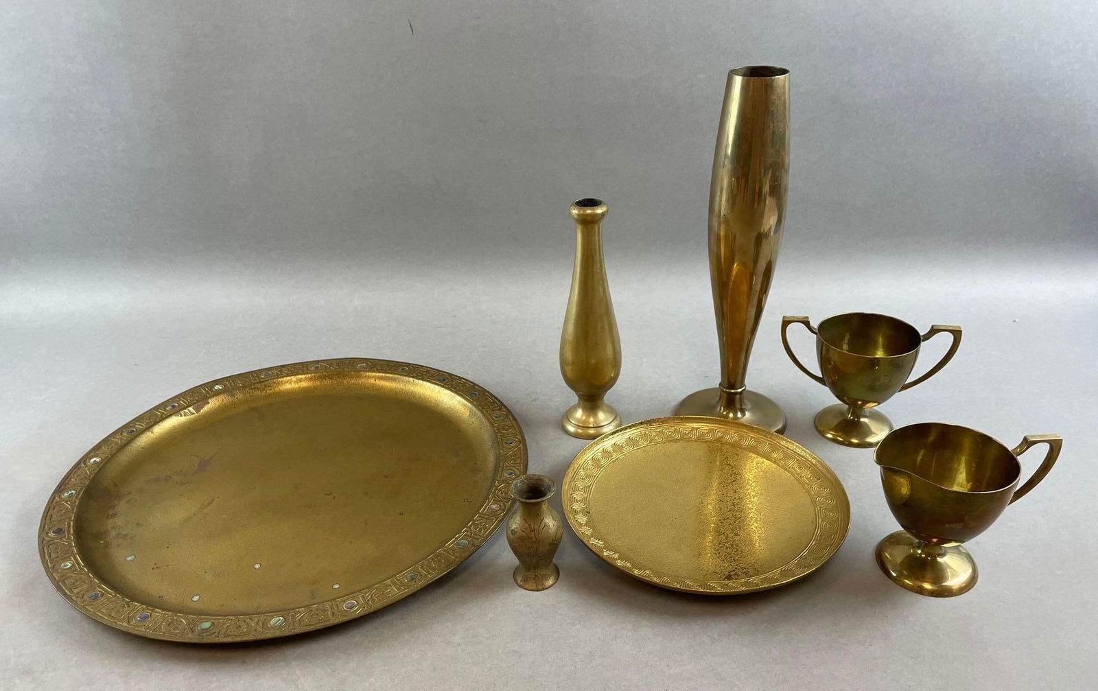 Group of 7 Bronze-Tone Metalware (1 of 3)