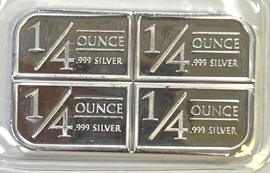 HTF Stage Coach 1 oz .999 Fine Silver Bars divisible 1/4oz (1 of 2)