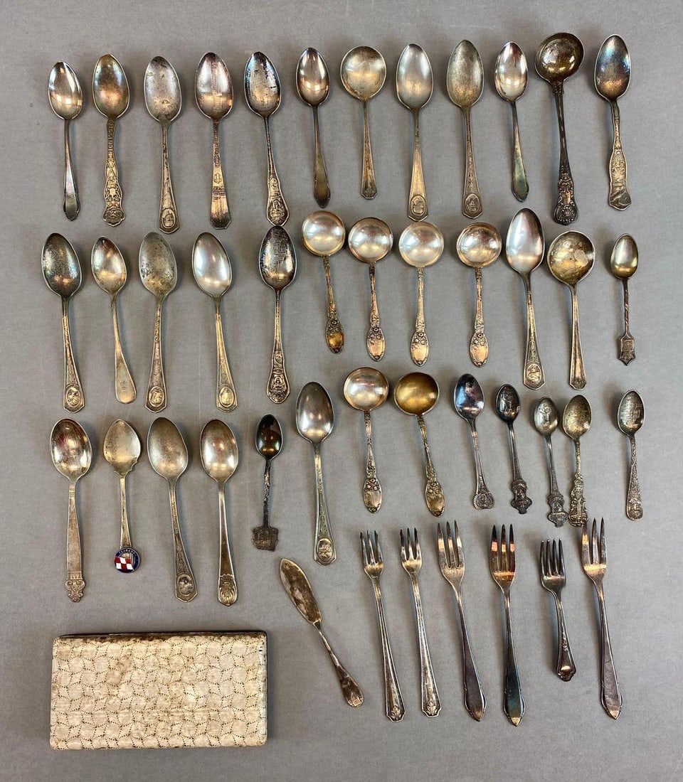 Group of 40+ Silver Plate Flatware and More (1 of 4)