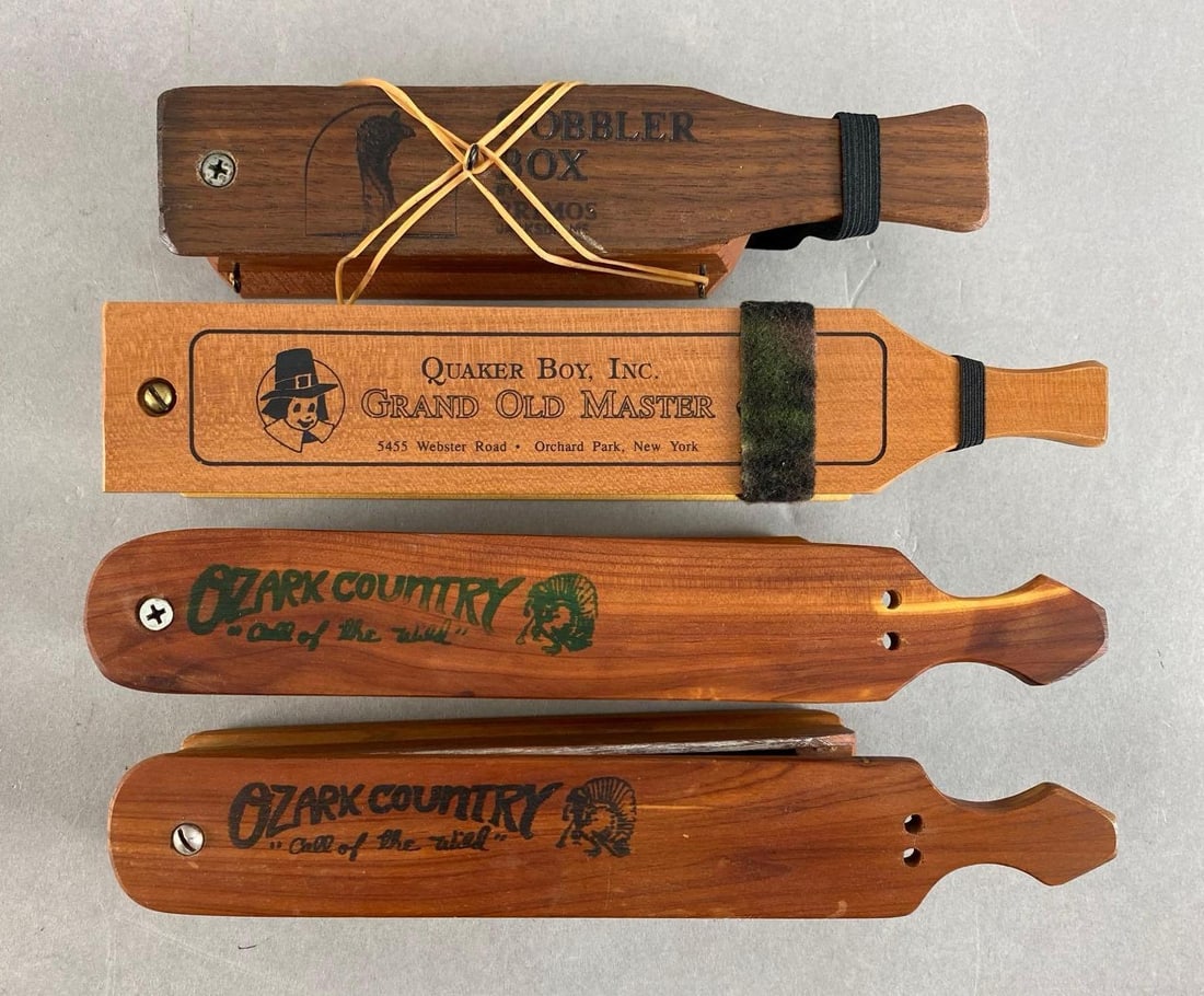 Group of 4 Wood Advertising Turkey Calls (1 of 3)