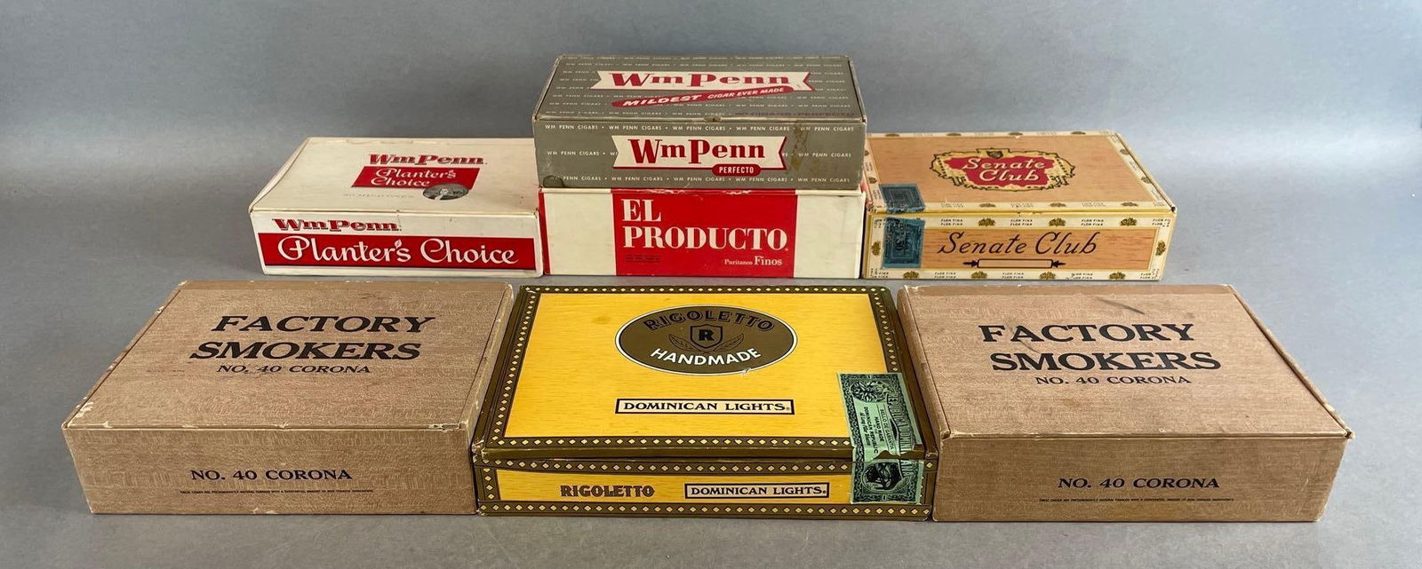 Group of 7 Cigar Boxes (1 of 3)