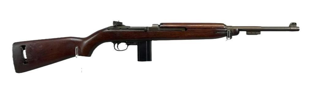 U.S. Standard Products Co. .30 cal. M1 Semi Auto Carbine: Illinois Residents May Not Participate In This Lot (Illinois Banned Item). Serial Number 2105513, Includes 15 round magazine, Underwood Barrel with Flaming Bomb Ordnance Dept Stamp and Dated 12-43. Ve