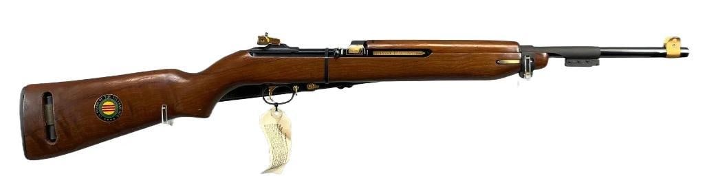 The American Historical Foundation Vietnam War Commemorative M1 .30 cal. Semi Auto Carbine: Illinois Residents May Not Participate In This Lot (Illinois Banned Item), Serial Number 1544706VN0010, Limited Edition Unfired, Missing Magazine, Refinished with New Original Blue Finish and 24 Karat