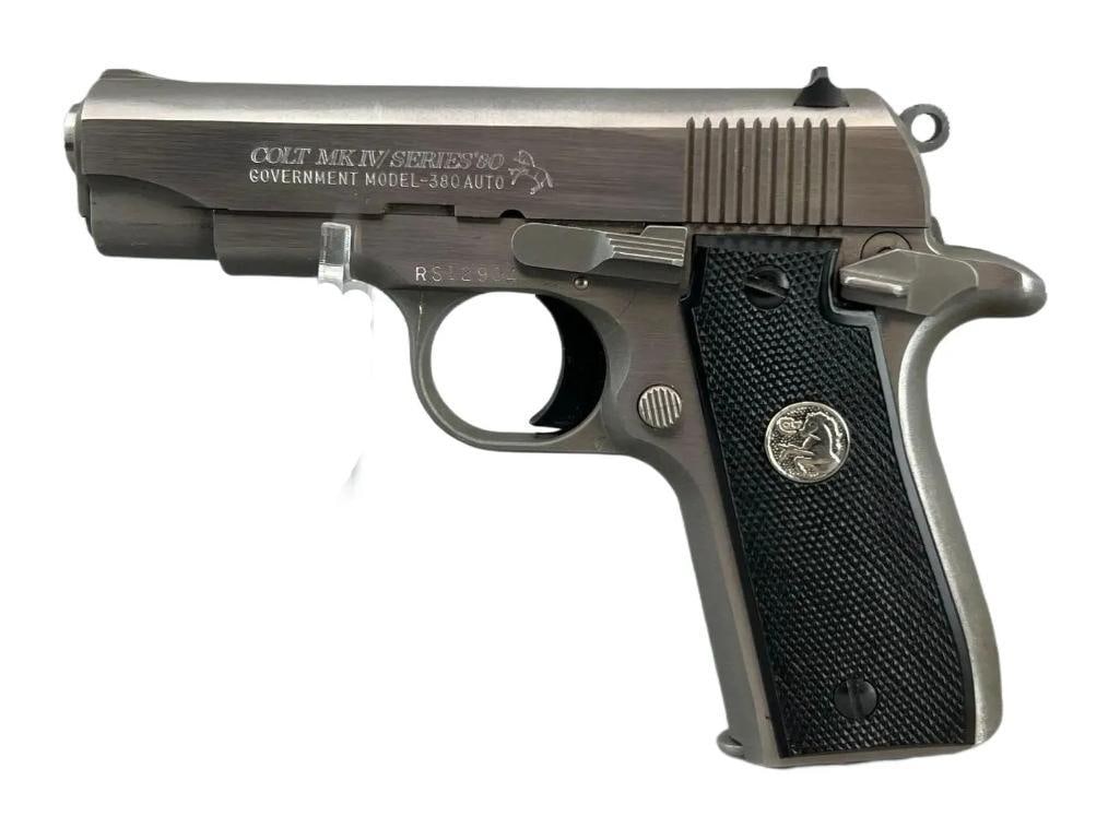 Colt MK IV Series '80 Government Model .380 cal. Semi Auto Pistol: Serial Number RS12904, Excellent Condition with Minor Handling Marks