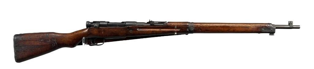 WW2 Japanese Arisaka Type 99 7.7mm Bolt Action Short Rifle with GI Inscription: Serial Number 28172, Fair Condition 0% - 40% with generally smooth finish, may have mild cleaning yet not deeply pitted, but well worn, replacement of minor parts may need mechanical adjustments, may 