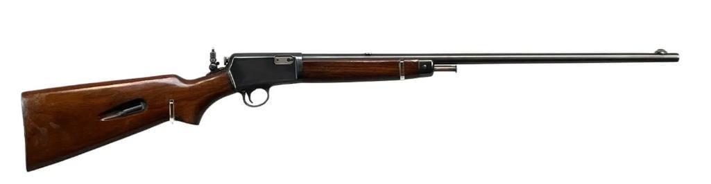 Winchester Model 63 .22 LR cal. Semi Auto Rifle: Serial Number 107802A, Manufactured in 1952, Good Condition, Some Finish Loss to Buttstock. Clean Bore with Rifling Present.