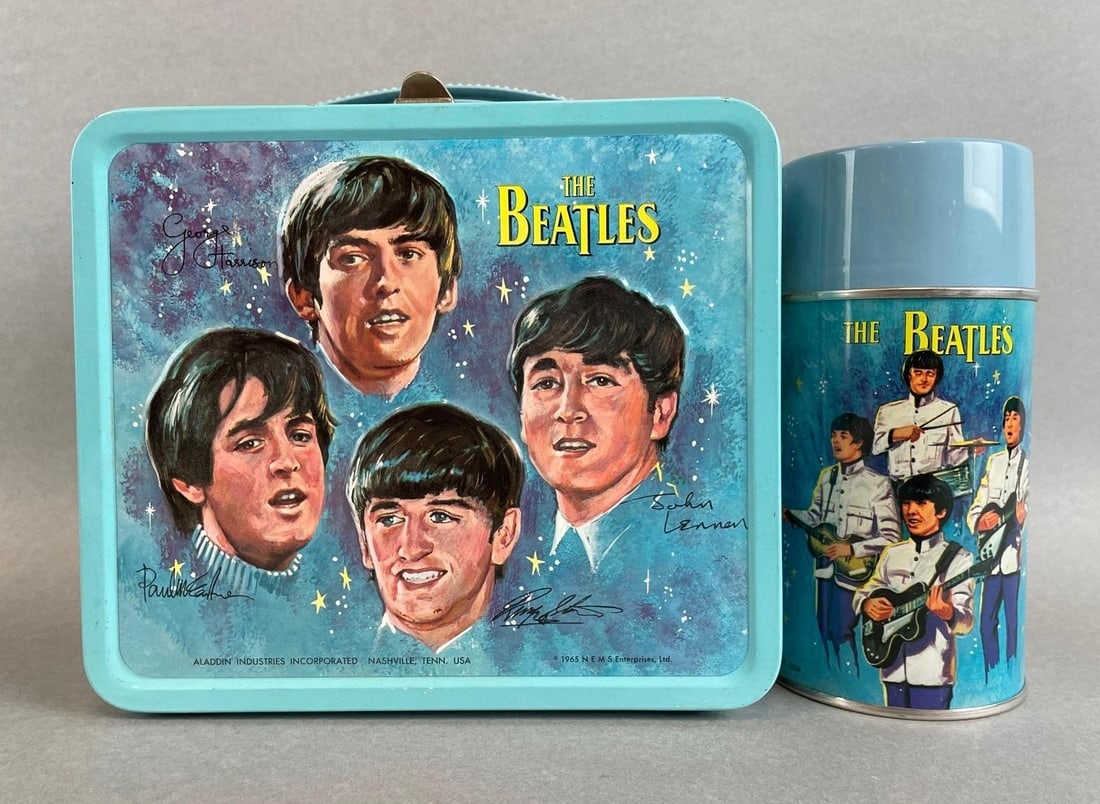 1965 Aladdin Unused The Beatles Lunchbox with Thermos (1 of 10)