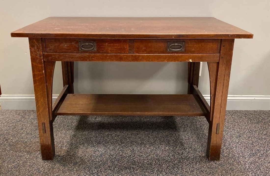 Stickley Craftsman Quarter-Sawn Oak Mission Style Library Table (1 of 8)