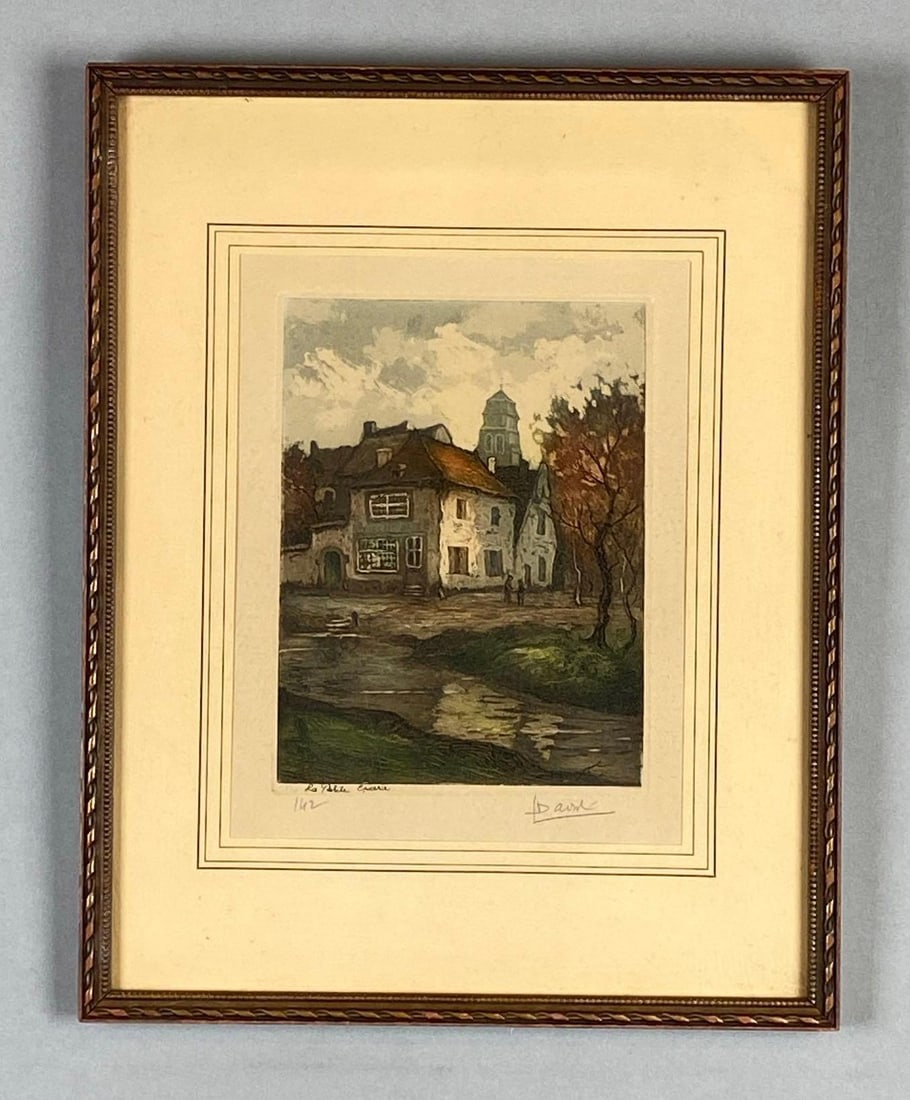 Artist Signed La Petite Epicerie French Color Etching on Paper (1 of 4)