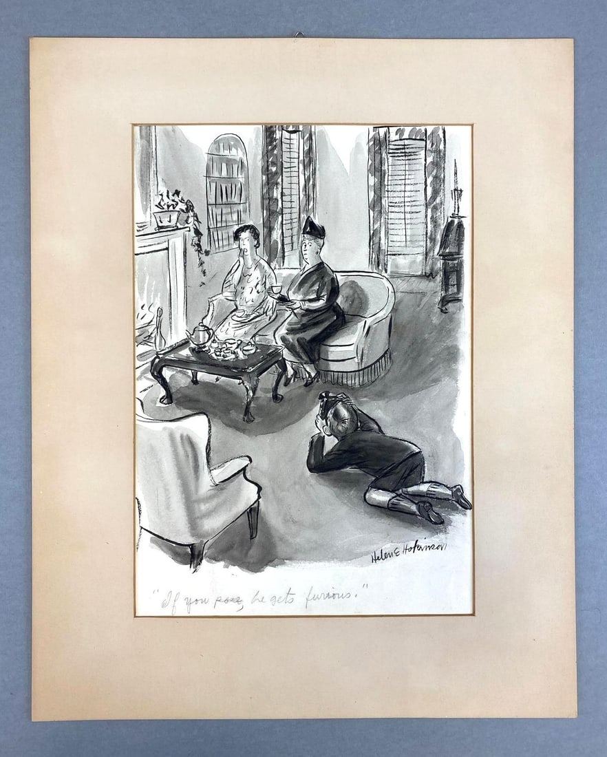 New Yorker Magazine Cartoonist Helen E. Hokinson Original Illustration Artwork (1 of 5)