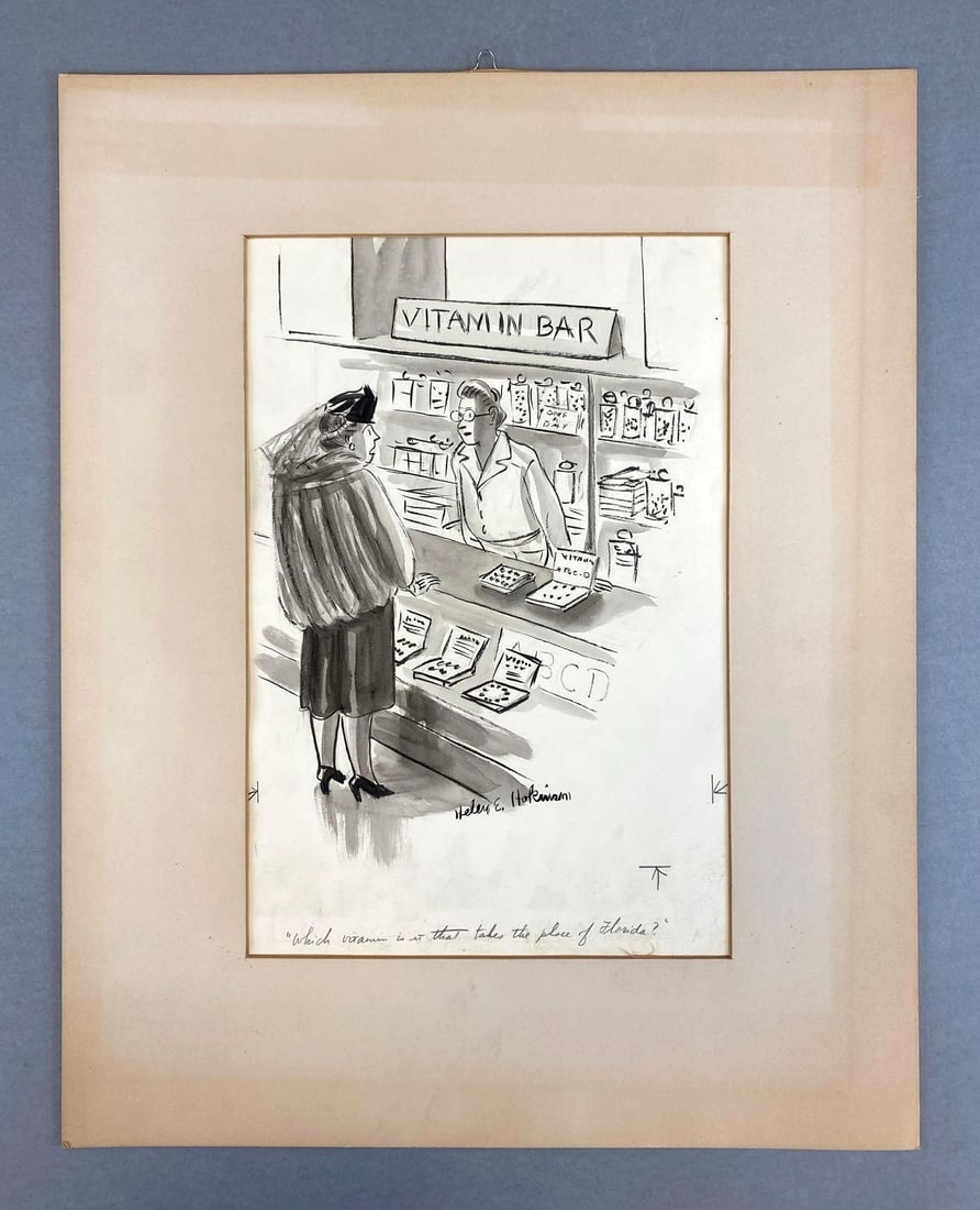 New Yorker Magazine Cartoonist Helen E. Hokinson Original Illustration Artwork (1 of 5)