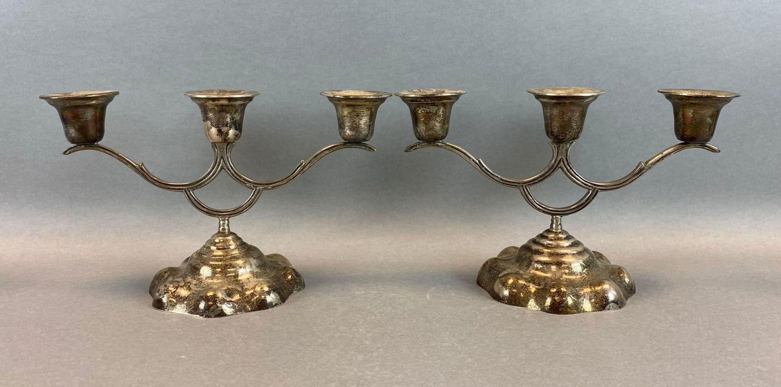 Group of 2 Mexican Sterling Silver Candelabras (1 of 6)