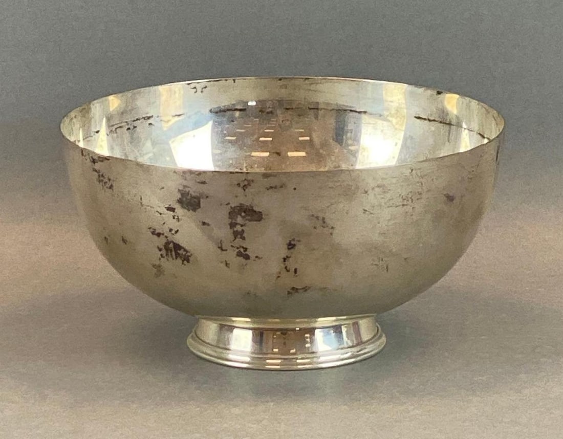 Sterling Silver Cornelius Wynkoop Reproduction Bowl: Weighs 511.5 g , measures 4 x 7 3/4 x 7 3/4 inches