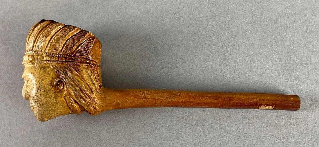 White Clay Native American Tobacco Pipe (1 of 4)
