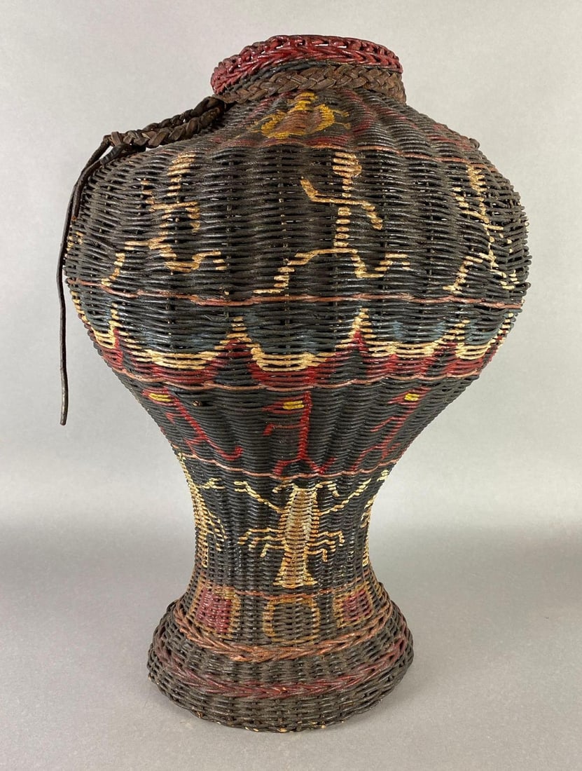 Large Anamosa Penitentiary Folk Art Outsider Basket (1 of 6)