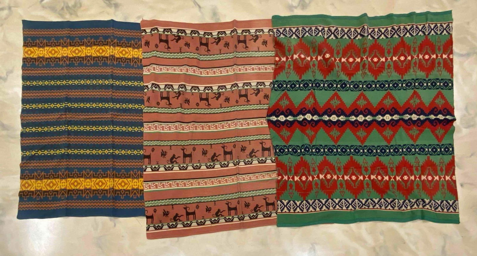 Group of 3 Native American Style Blankets (1 of 4)
