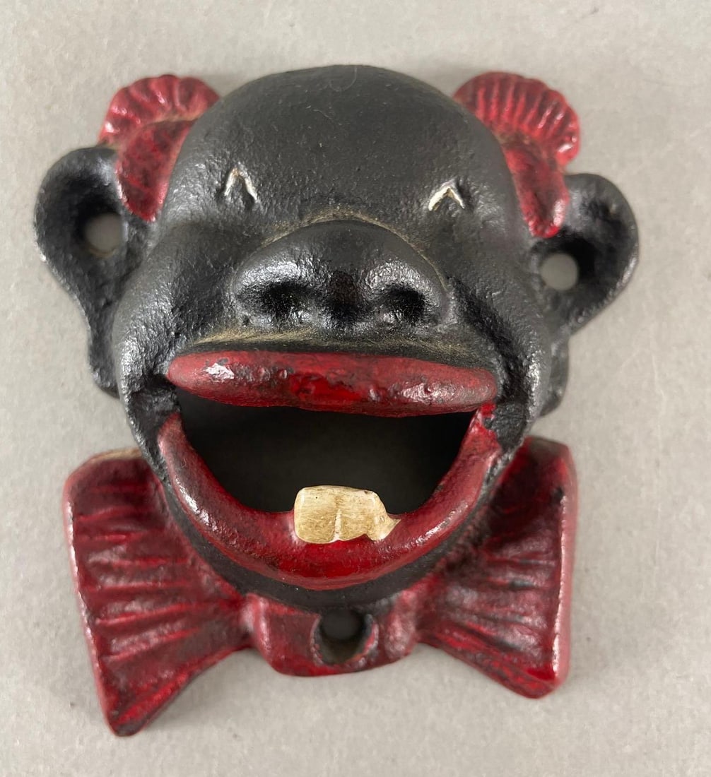 Reproduction Cast Iron Black Americana Bottle Opener (1 of 3)
