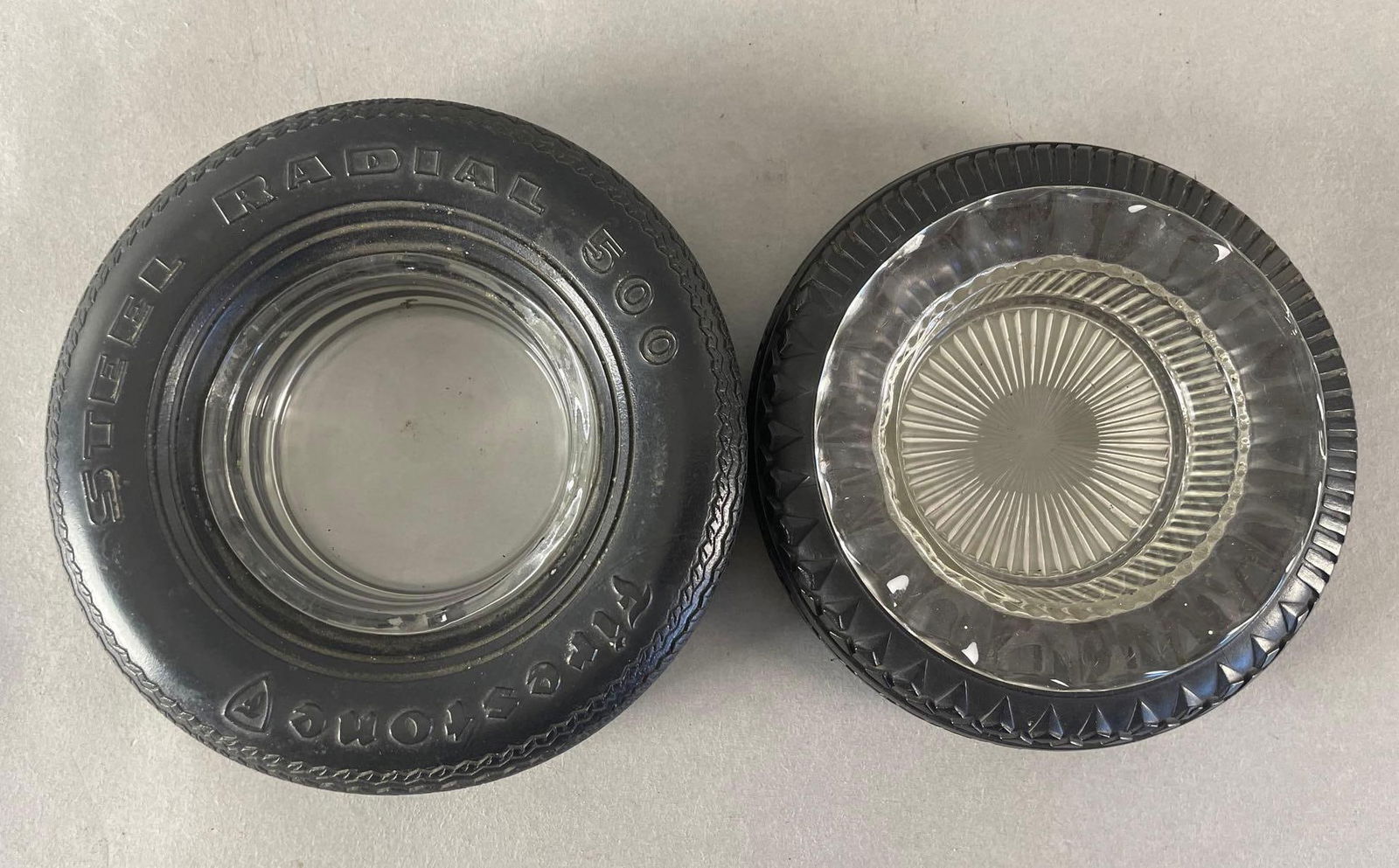 Group of 2 Tire Advertising Ashtrays (1 of 3)