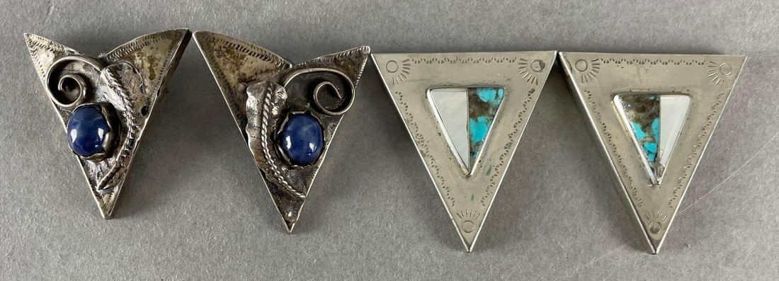 2 Pairs of Western Shirt Collar Tabs with Inlays (1 of 4)