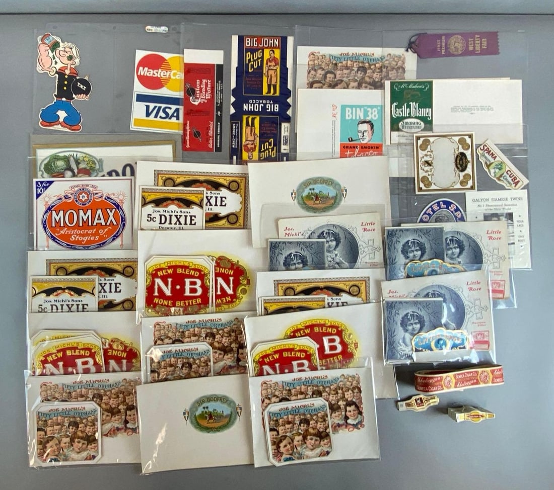 Group of 40+ Assorted Advertising Labels (1 of 3)