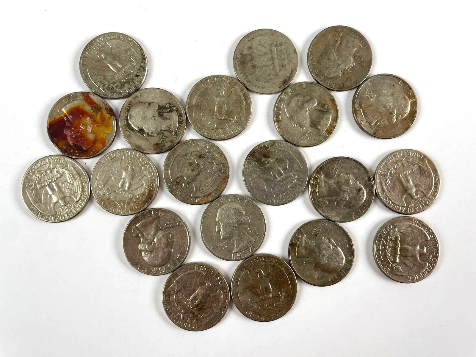 Group of 20 Washington Silver Quarters (1 of 3)