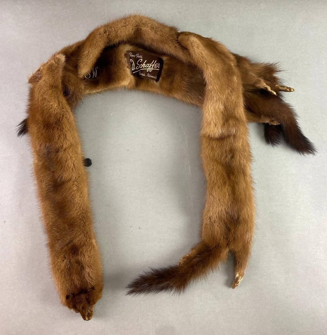 D. Schaffer Mink Scarf: Total length is 54 inches long