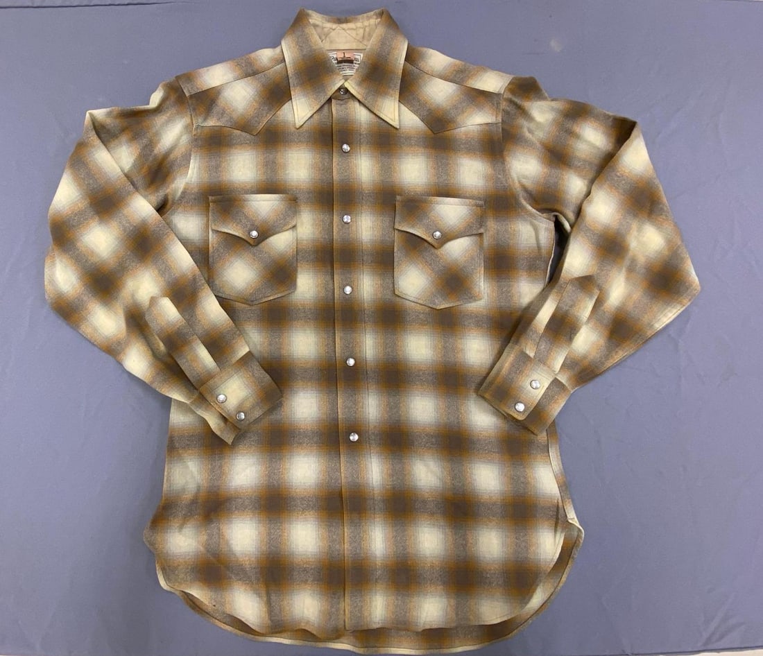 Pendleton High Grade Western Wear Wool Snap-Up Plaid Shirt (1 of 4)