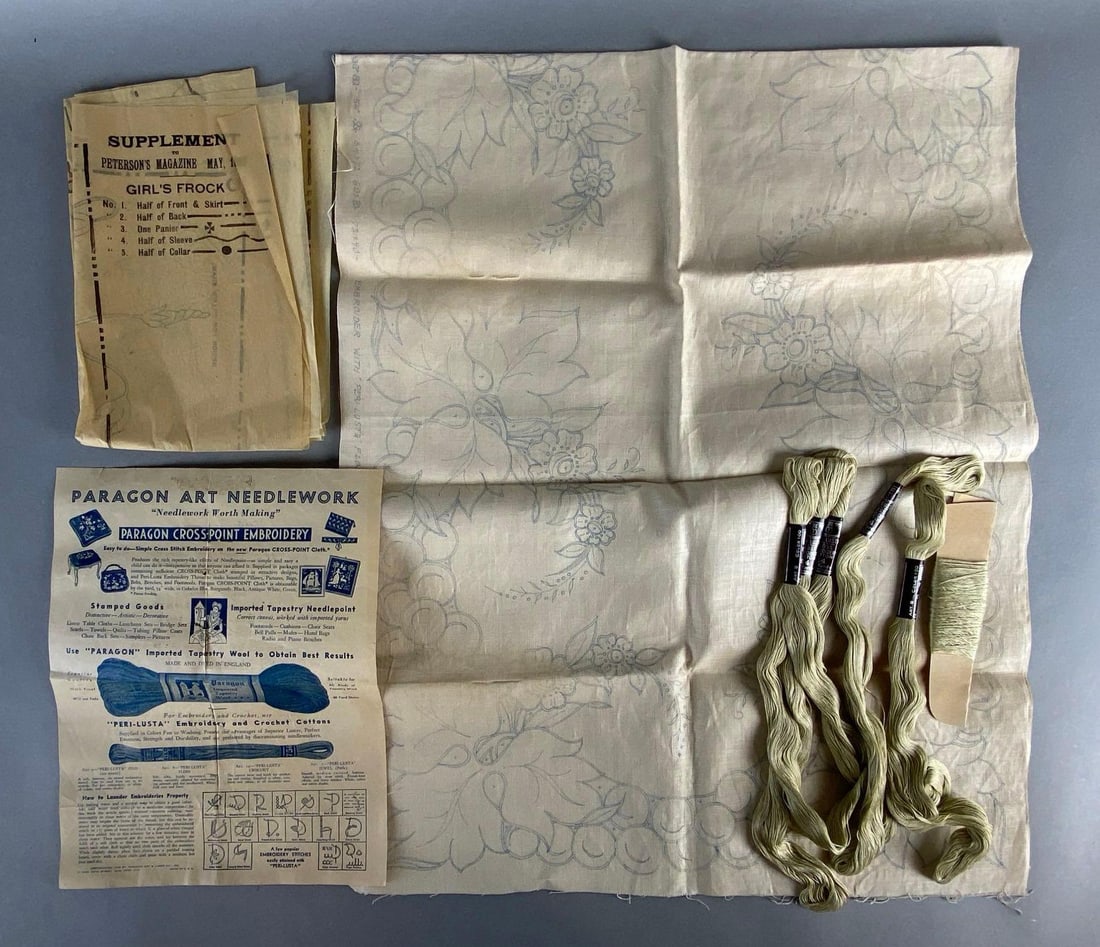 Vintage Needlework Patterning and Thread (1 of 4)