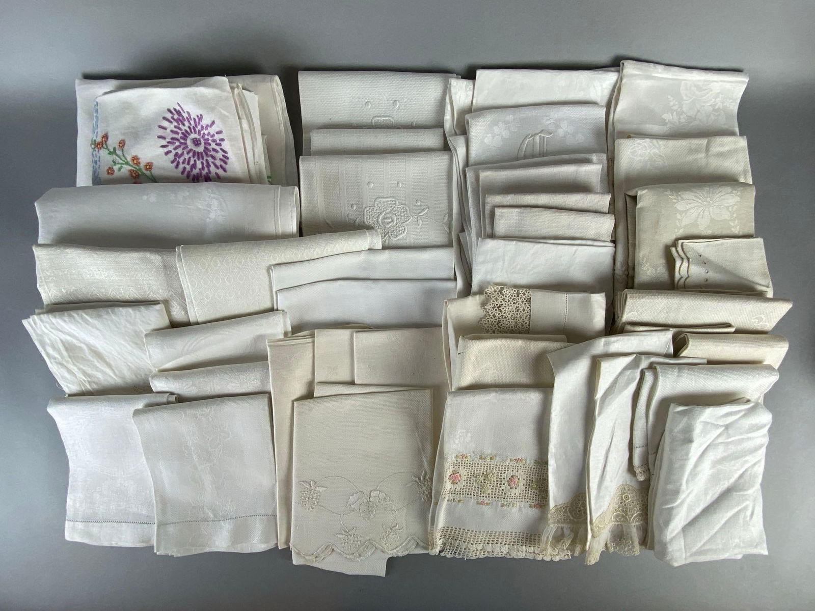 Group of 30+ White Embroidered Linens (1 of 3)