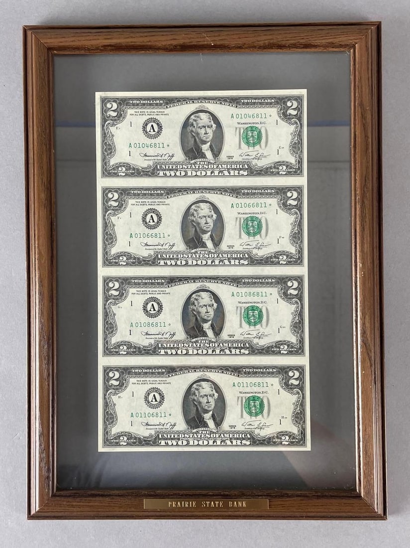 Group of 4 1976 $2 U.S. Currency (1 of 4)