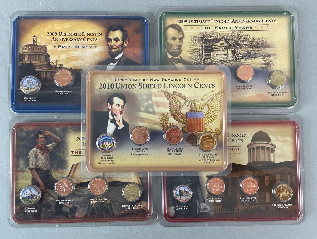 Group of 5 Uncirculated Lincoln Cent Sets (1 of 3)