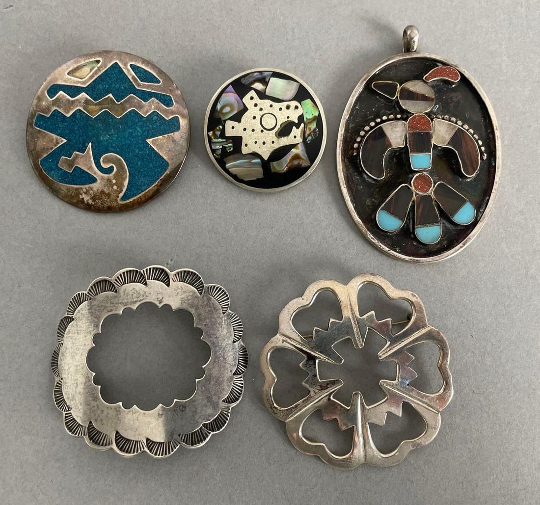 Group of 5 Mexican Jewelry Items (1 of 2)
