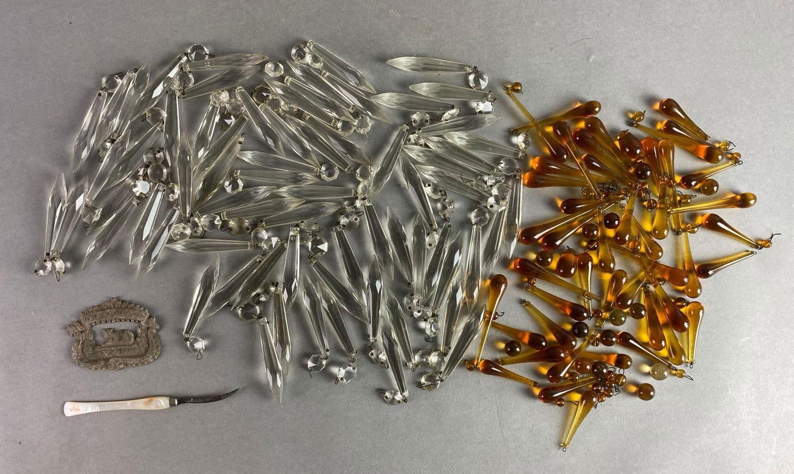 Group of 100+ Assorted Crystal Chandelier Pendants and More (1 of 3)