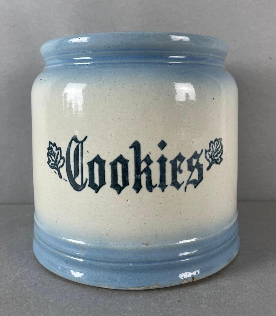 Antique Stoneware Cookie Jar (1 of 6)