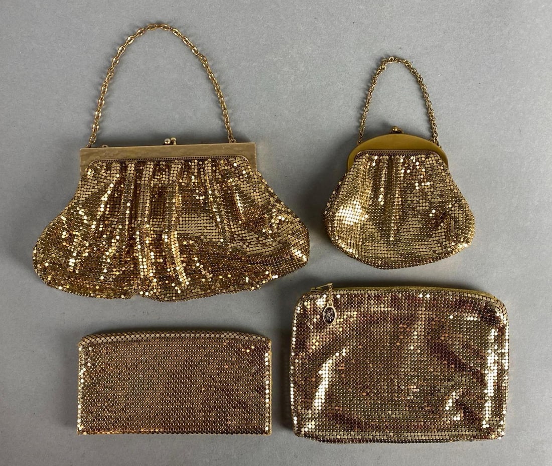 Group of 4 Whiting and Davis Gold Mesh Purses and More (1 of 4)
